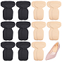 12 pares 2 colores pegatina autoadhesiva de esponja en forma de T para el talón, apretones de talón