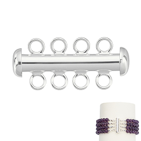 1 Комплект застежек-слайдеров из стерлингового серебра, пейот застежки