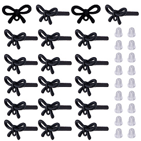 Conclusions de boucles d'oreilles en alliage, bowknot