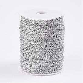 Витые цепи из окисленного алюминия, несварные, с катушкой, серебряный цвет гальваническим