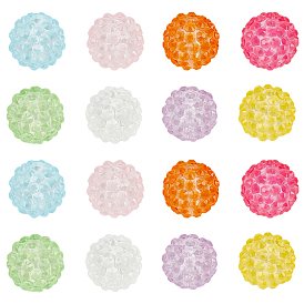 24Pcs 8 Colors Transparent Resin Beads, Round