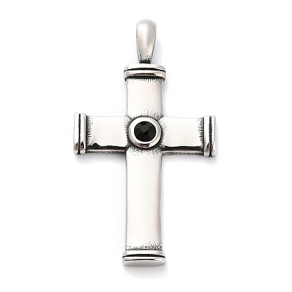 316 хирургические подвески из нержавеющей стали, со стразами, крест прелести