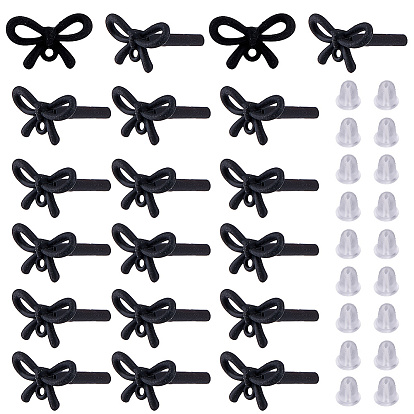 Conclusions de boucles d'oreilles en alliage, bowknot