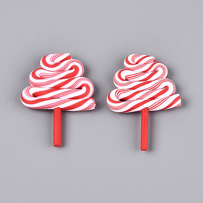 Ручной полимерной глины кабошонов, рождественская елка