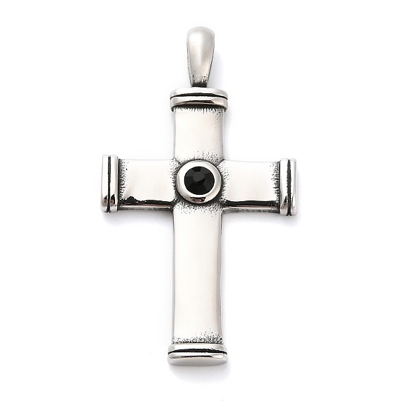 316 хирургические подвески из нержавеющей стали, со стразами, крест прелести