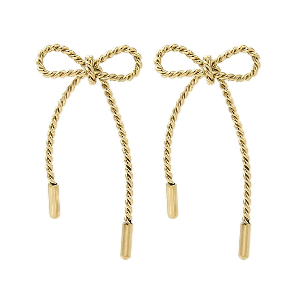 304 серьги-гвоздики в виде банта из нержавеющей стали для женщин