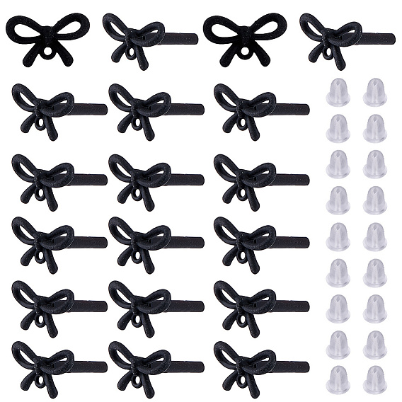 Conclusions de boucles d'oreilles en alliage, bowknot