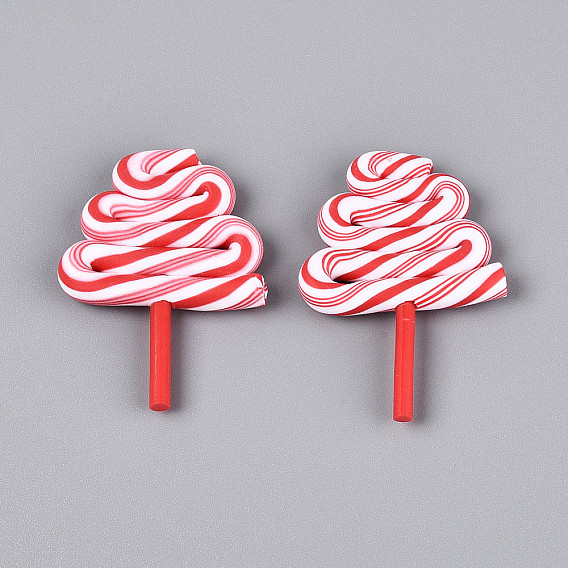 Ручной полимерной глины кабошонов, рождественская елка