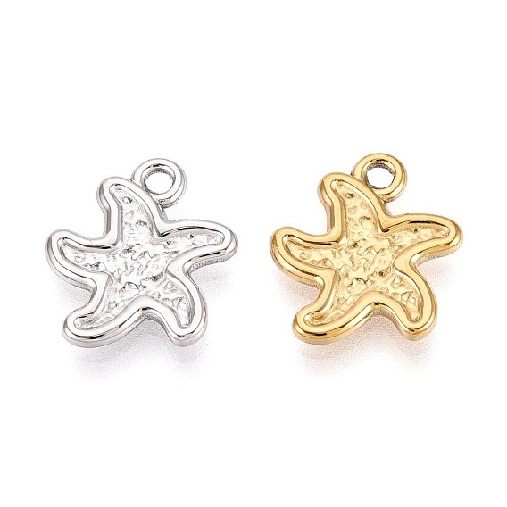 304 подвески-звезды из нержавеющей стали, ионное покрытие (ip)