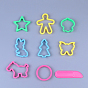Plastic Craft Cutter Clay Tools, Mixed Shapes, DIY Hand Cutting Tools