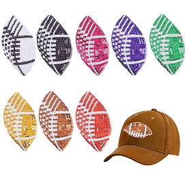 32шт. 8 цвета спортивные пайетки вышивка нашивки из ткани, швейные украшения, регби