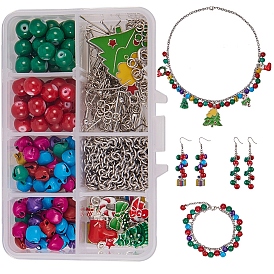 DIY Bells Making, with Alloy Enamel Pendants, Iron Head Pins and Brass Earring Hooks
