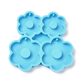 Flower Shape DIY Pendant Silicone Molds, Resin Casting Molds, for UV Resin & Epoxy Resin Jewelry Making