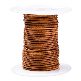 20M Round Cowhide Leather Cord, Jewelry Cord, Jewelry Making Material
