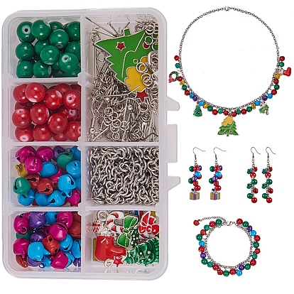 DIY Bells Making, with Alloy Enamel Pendants, Iron Head Pins and Brass Earring Hooks