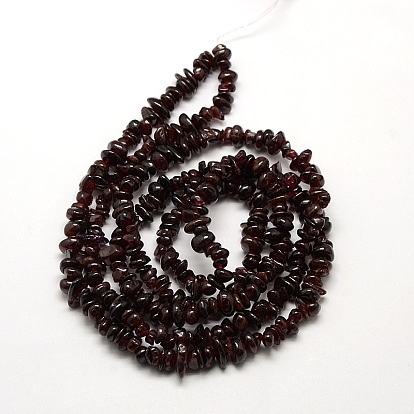 Natural Garnet Beads Strands, Chips, 4~6x3~5mm, Hole: 1mm, about 32 inch