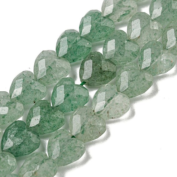 Природного кварца клубники нитей бисера, граненые, сердце