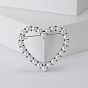Heart with Pearl Pins, Alloy Brooches for Girl Women Gift