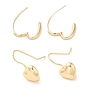 Brass Studs Earrings, Heart