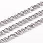 304 Stainless Steel Curb Chains, Unwelded, Twisted Chains