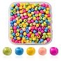 55G 6/0 Baking Paint Glass Seed Beads, Round Hole, Round