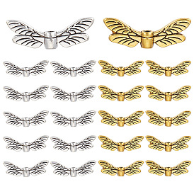 80 шт 2 цвета бусины из сплава тибетского стиля, стрекоза