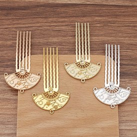 Alloy Hair Comb Finding, for DIY Jewelry Accessories, Fan