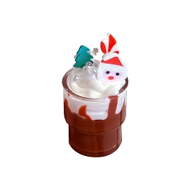 Helado de chocolate de resina en miniatura, para accesorios de casa de muñecas que simulan decoraciones de utilería
