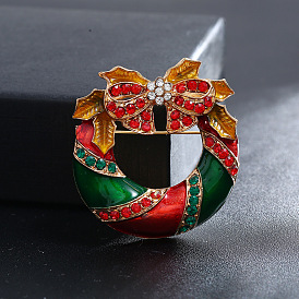 Colorful Rhinestone Donut Brooch - Sweet and Versatile Christmas Fashion Accessory for Women