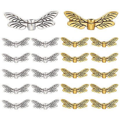 80 шт 2 цвета бусины из сплава тибетского стиля, стрекоза