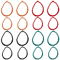 16Pcs 8 Style Spray Painted Alloy Pendants, Hollow, Irregular Teardrop