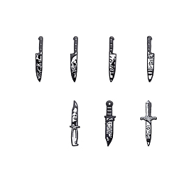 Dagger with Face Special Safety Brooch Pin, Alloy Enamel Badge for Suit Shirt Collar, Boy/Girl