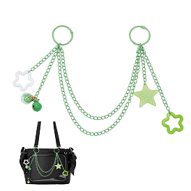 Акриловая звезда подвеска железная цепочка сумка декоративные цепи, с застежками-брелками из сплава
