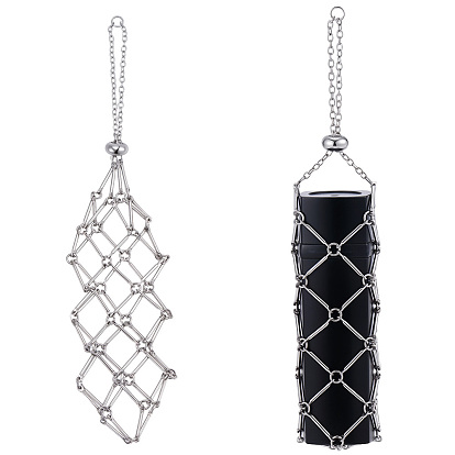 2 pièces 2 styles 667 pochette à rouge à lèvres en macramé avec pendentif décoratif
