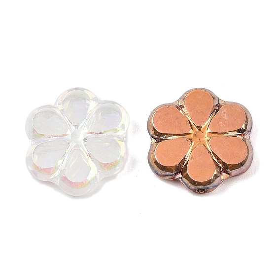 Чешские прессованные стеклянные бусины, цветок