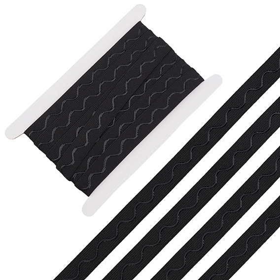 5м полиэстеровые нескользящие силиконовые эластичные захваты для шитья одежды, плоский, с 1картами для демонстрации на картоне