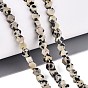 Natural Dalmatian Jasper Beads Strands, Hexagon