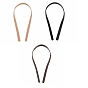3 Pairs 3 Colors PU Leather Bag Handle, with Iron Findings, Bag Replacement Accessories