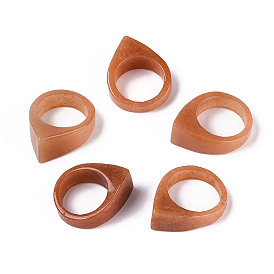 Кольца из натурального красного авантюрина, слеза