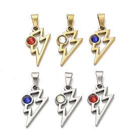 304 подвески из нержавеющей стали, со стразами, молния