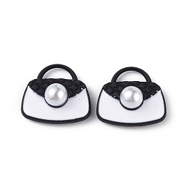 Акриловые подвески краскораспылительные, с имитацией жемчуга из бисера, подвески в форме сумки