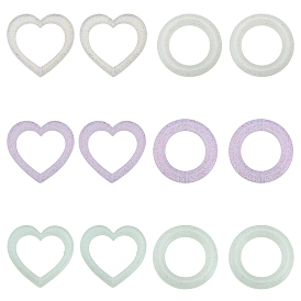 12шт 6 стиль сердце/кольцо блестящие силиконовые бусины, изготовление ожерелий и браслетов для кормящих мам своими руками