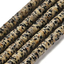 Природные яшмы далматин бисер нитей, диск, Heishi бусы