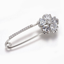 Латунная микропроницаемая кубическая циркониевая броня, цветок