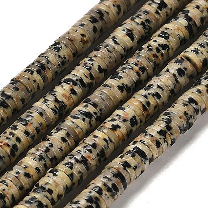Природные яшмы далматин бисер нитей, диск, Heishi бусы