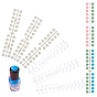 2 Sets 2 Colors Plastic False Nail Tips Color Chart, Nail Polish Color Palette Display, 3D Half Round