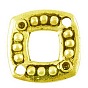 Square Alloy Connector Rhinestone Settings, Antique Silver, Lead Free and Cadmium Free, 11.5x2mm, Hole:1.5mm