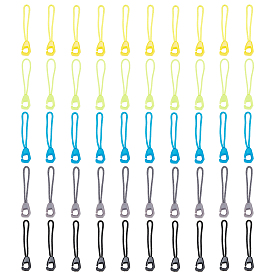 50 шт 5 цвета нейлоновые молнии тянущиеся удлинители, с пластиковой застежкой