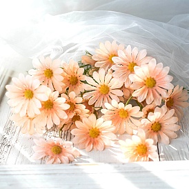 Flor artificial de plástico hecha a mano, para el ramo de boda de bricolaje, fiesta decoración del hogar