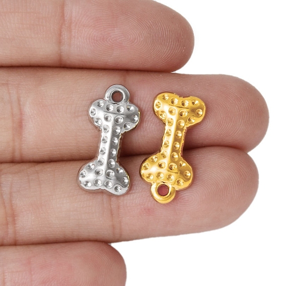 304 подвеска из нержавеющей стали в виде мультяшной собачьей кости со стразами